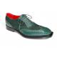 Emilio Franco "Antonio" Green Genuine Italian Suede Leather Lace-Up Dress Shoes.